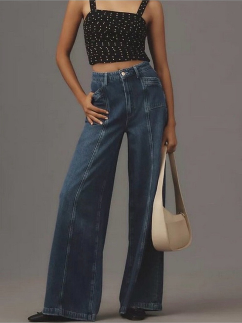 Paige Portia High-Rise Seamed Wide Flare Jeans (Size 26) EXC Condition